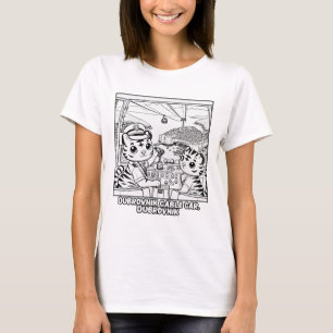 Kawaii Tiger Cable Car Dubrovnik - Cute Cartoon T-Shirt