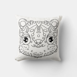 Kawaii Tiger Face Cushion