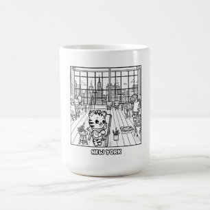 Kawaii Tigers at an Art Studio in New York  Coffee Mug