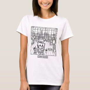 Kawaii Tigers at an Art Studio in New York  T-Shirt