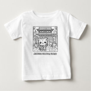 Kawaii Tigers at Asakusa Temple, Tokyo Baby T-Shirt