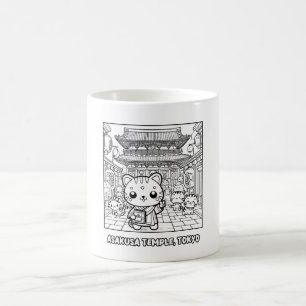 Kawaii Tigers at Asakusa Temple, Tokyo Coffee Mug