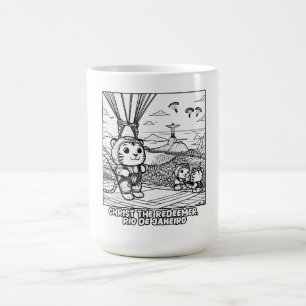 Kawaii Tigers at Christ the Redeemer, Rio Coffee Mug