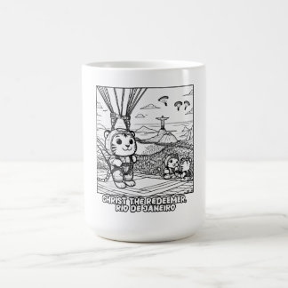 Kawaii Tigers at Christ the Redeemer, Rio  Coffee Mug