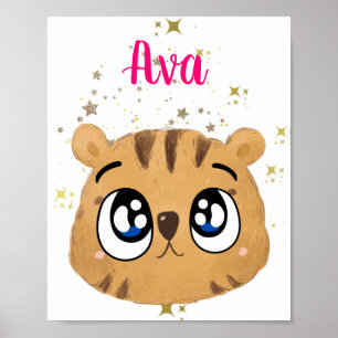 kawaii tigre poster