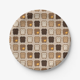 Kawaii Toast Paper Plate