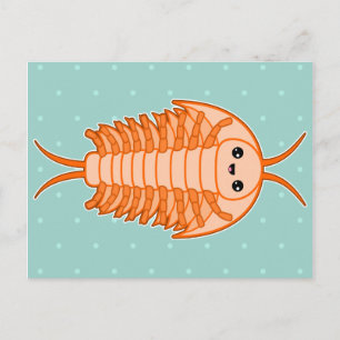 Kawaii trilobite postcard