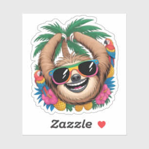 Kawaii Tropical Sloth – Cute Summer Vibes Rainbow