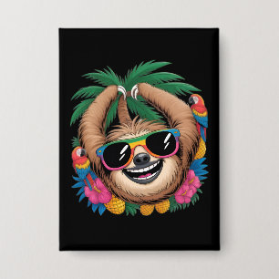 Kawaii Tropical Sloth – Cute Summer Vibes Rainbow