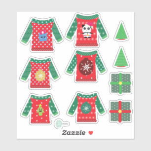 Kawaii Ugly Sweaters Christmas Planner Stickers