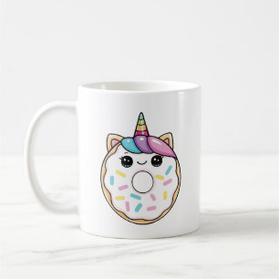 Kawaii unicorn donut coffee mug