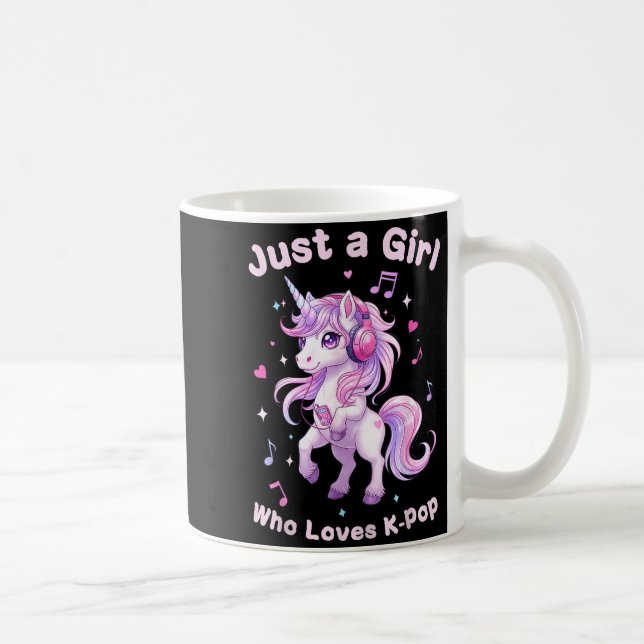 Kawaii Unicorn K-p Lover For Girls Fans  Coffee Mug (Right)