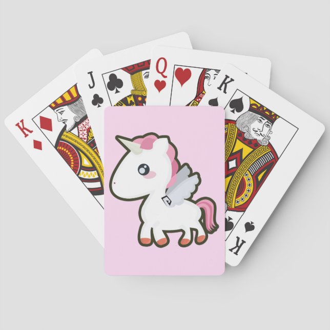 Kawaii Unicorn Playing Cards (Back)