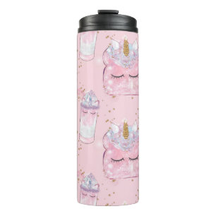 Kawaii Unicorn Toast & Milkshake – Pastel Thermal Tumbler