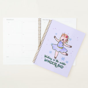 Kawaii Unicorn Walking during Winter Planner