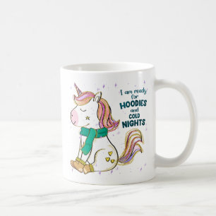 Kawaii Unicorn   Winter and Hoodies Coffee Mug