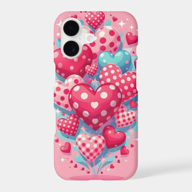 Kawaii Valentine Hearts & Flowers Case-Mate iPhone (Back)