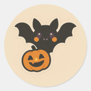 Kawaii Vampire Bat Neon Halloween Sticker