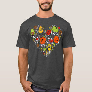 Kawaii Vegan Vegetarian Heart Fruit  T-Shirt