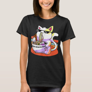 Kawaii Vintage Style Japenese Ramen Cat T-Shirt