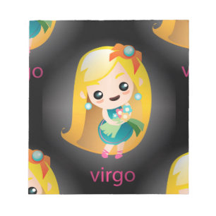 kawaii virgo notepad