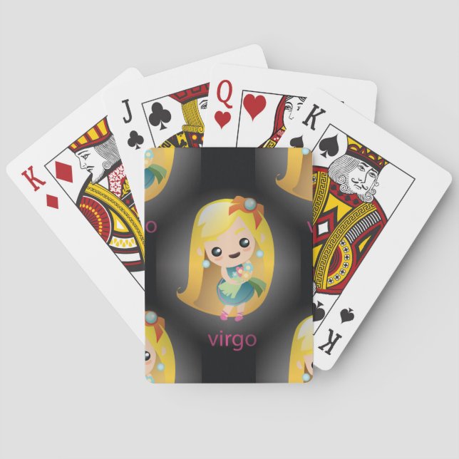 kawaii virgo playing cards (Back)