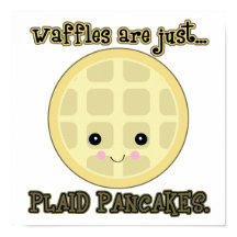 kawaii waffles are just plaid pancakes