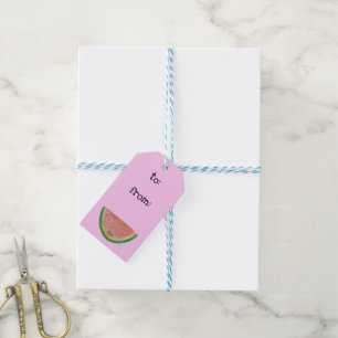 Kawaii Watercolor Watermelon Gift Tags