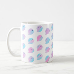Kawaii Watercolour Ghosts (Unicorn) Coffee Mug