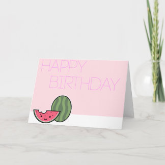 Kawaii Watermelon Birthday Card! Card