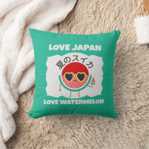 Kawaii WATERMELON LOVE JAPAN Cute Summer Fruit Cushion