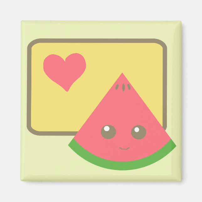 kawaii watermelon magnet (Front)