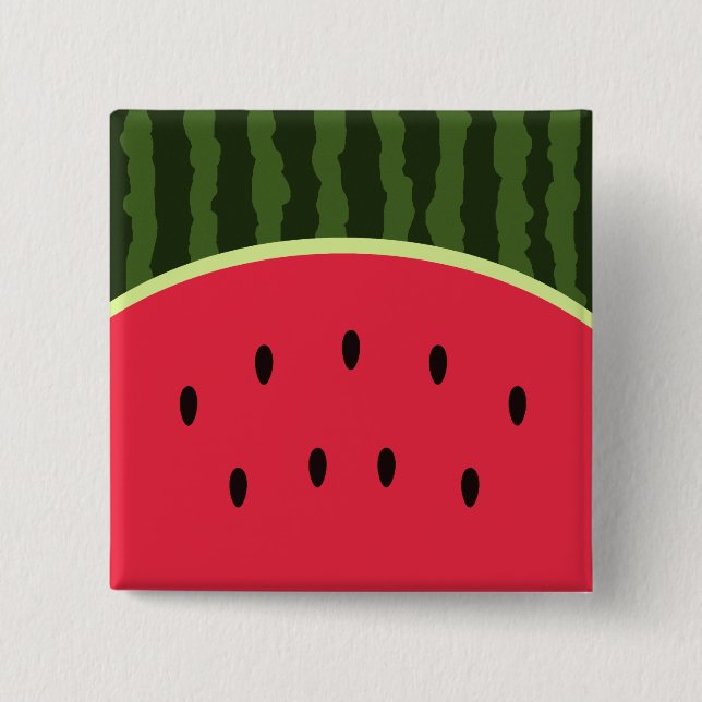 Kawaii Watermelon Round Button (Front)