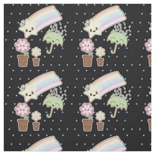 Kawaii weather super cute material fabric (Swatch)