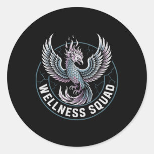 Kawaii Wellness Squad Recovery Squad Sobriety Ot S Classic Round Sticker