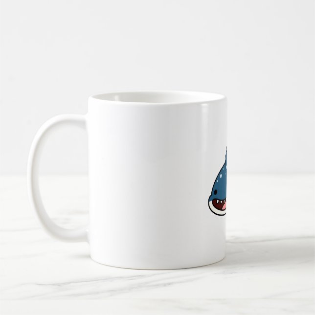 Kawaii Whale Shark Coffee Mug (Left)