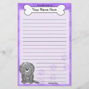 Kawaii White Puli Stationery