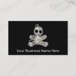 Kawaii White Voodoo Doll Funny Magic Toy Business Card