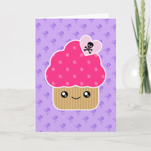 Kawaii Wicked Cute Cupcake Birthday Card