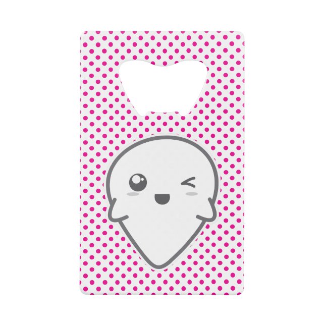 Kawaii Winking Ghost Bottle Opener (Front)