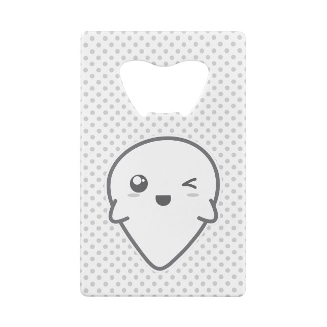Kawaii Winking Ghost Bottle Opener (Back)