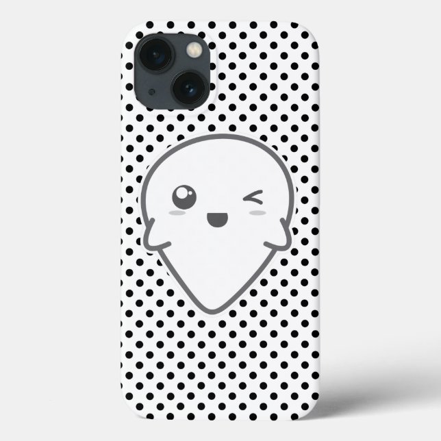 Kawaii Winking Ghost iPad Case (Back)