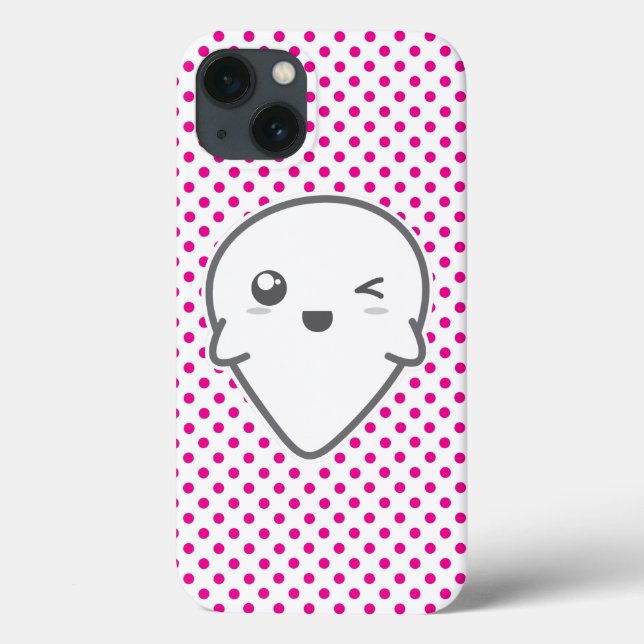 Kawaii Winking Ghost iPad Case (Back)