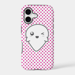 Kawaii Winking Ghost iPhone Case