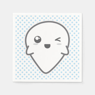 Kawaii Winking Ghost Napkins