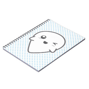 Kawaii Winking Ghost Notebook