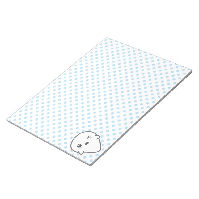 Kawaii Winking Ghost Notepad (Angled)