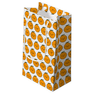 Kawaii Winking Oranges Small Gift Bag