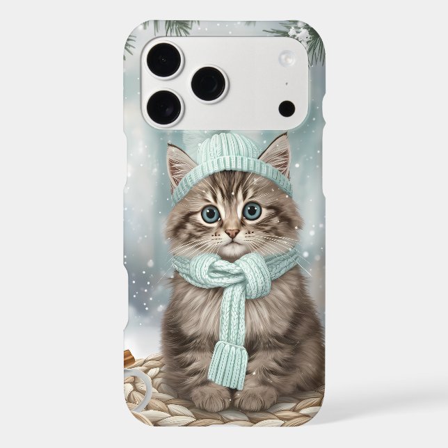Kawaii Winter Cat Phone Case | iPhone Version  (Back)