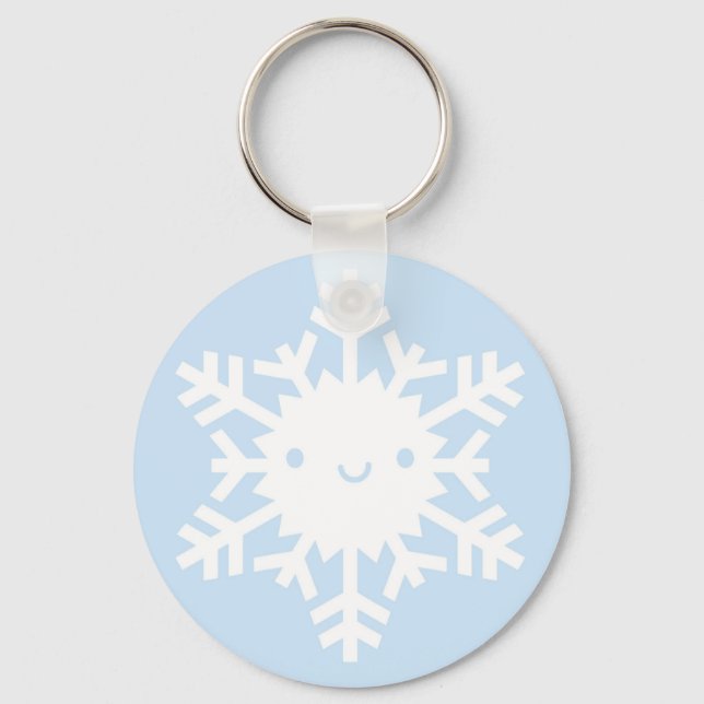 Kawaii Winter Snowflake Key Ring (Front)